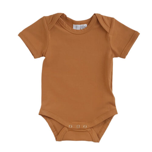 Baby Blanks Toffee colour Baby short sleeve Bodysuit